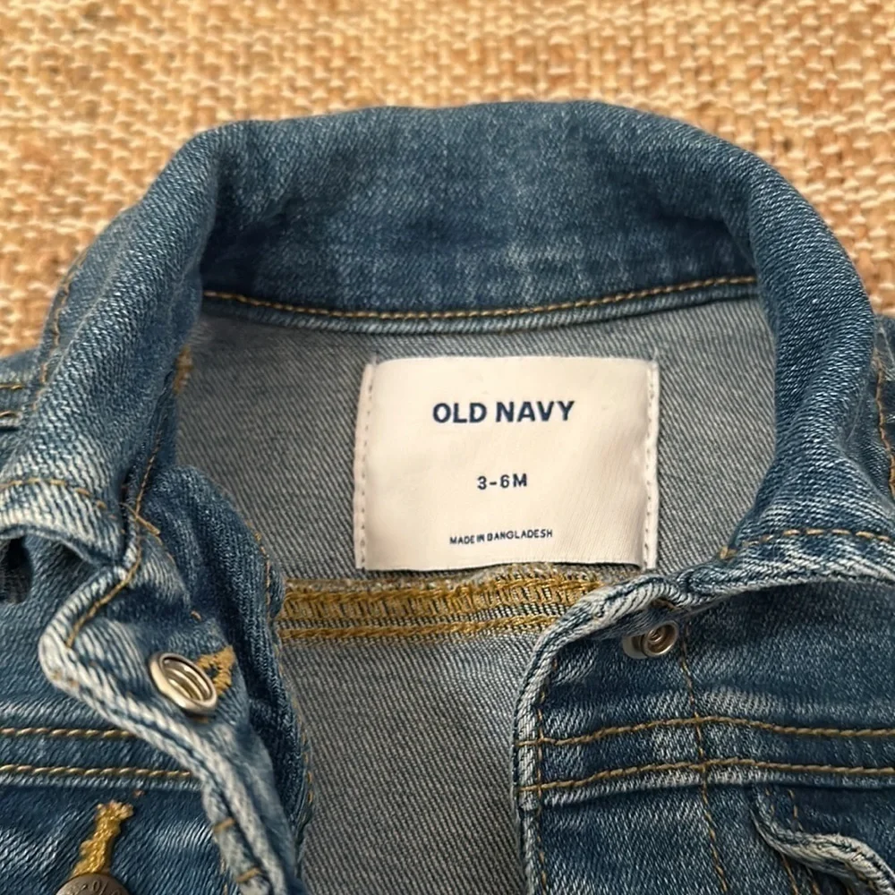 Old Navy Dark Wash Jean Jacket 3-6 Months